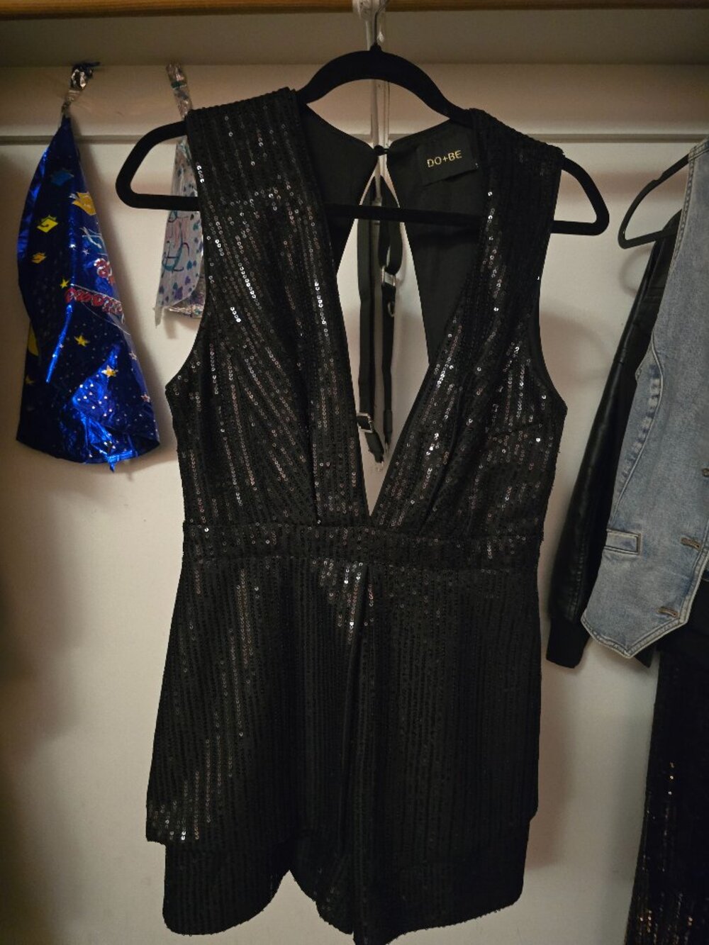 DO+BE black shiny romper